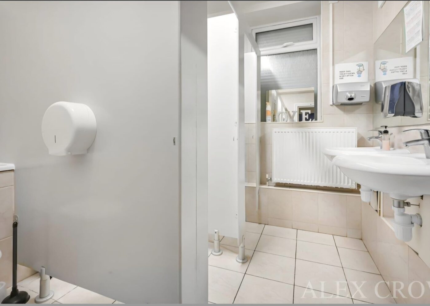 Bathroom facilities inside the proposed church building